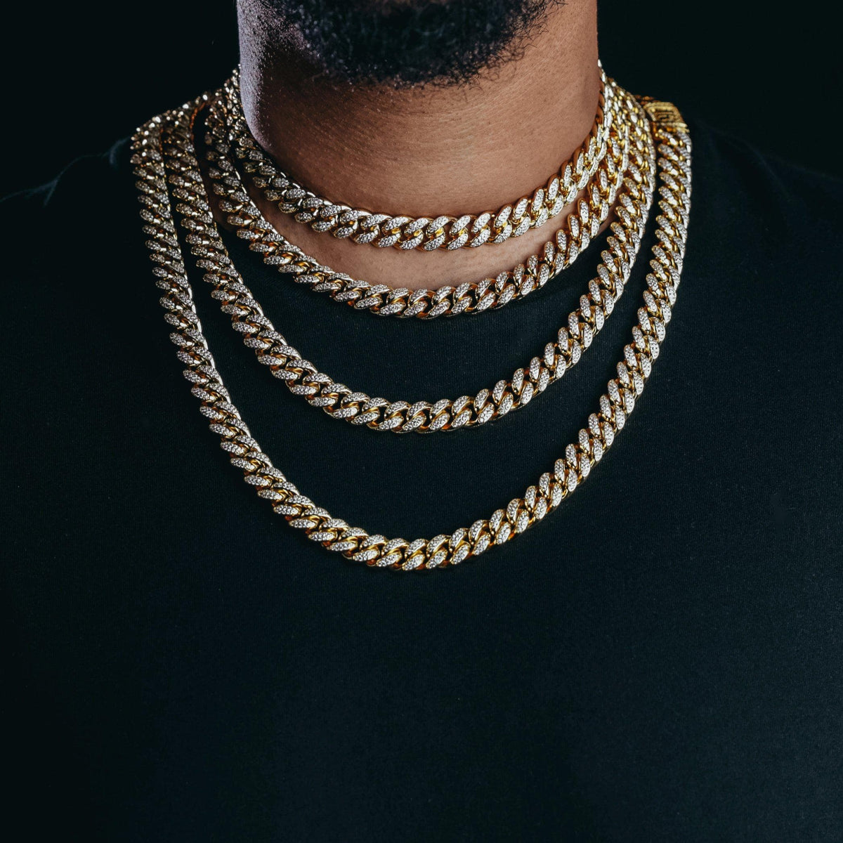 Iced on sale gold chain