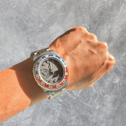 Stealth Crown Watch (Red & Blue Bezel)