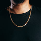 6mm Italian Made Gold Cuban Chain (925 Silver)