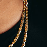 6mm Italian Made Gold Cuban Chain (925 Silver)